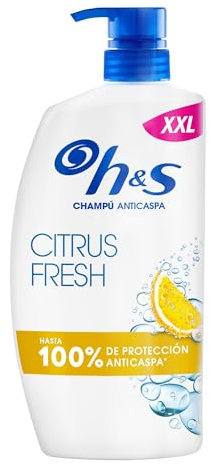 H&S Citrus Fresh Champú Anticaspa para Pelo Graso 1000ml, con Dispensador. Hasta 100% de Protección Anticaspa, Clínicamente Probado. Para Uso Diario. Frescor y Limpieza con Aroma a Cítricos