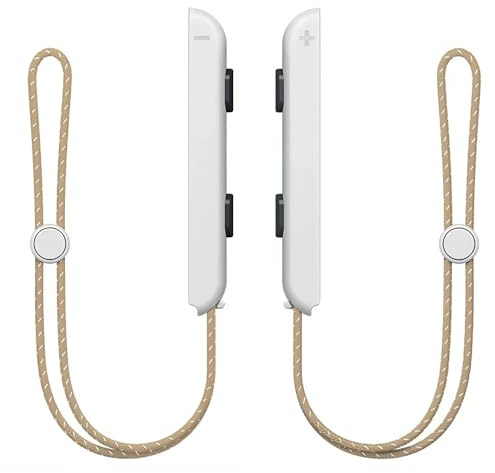 Joycon Lot de 2 dragonnes de rechange pour manette Joy Con Blanc