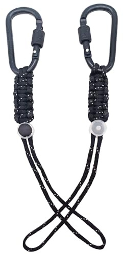 Oythiem Locking Carabiner Clip Heavy Duty with Paracord Lanyard, Detachable Buckle Backpack Clips with A Fastener As A Key, Water Bottle, Small Accessories Organizer for Camping, Hiking and Traveling