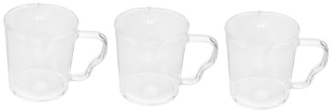 Cabilock 3 Stück Kaffeetasse Krüge Glas Trinkbecher Glas Milchkrug Wasser Trinkbecher Becher Zum Frühstück Multifunktions Trinkbecher Tee Trinkbecher Wasser