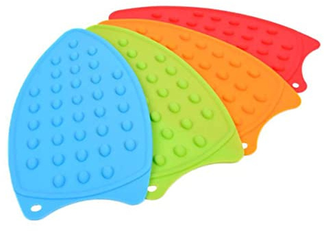 Ciieeo Tappetino 2 per Protezione Resistente al Calore in Silicone Foro per Appenderlo Pezzi Antiscivolo e Isolante Termico Ferro da Stiro e Superfici per Tavolo da Pranzo