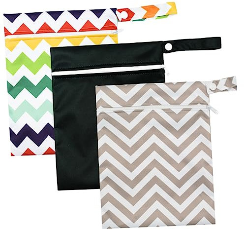 KOMBIUDA 2 Sets Babywindelbeutel Windelaufbewahrungsbeutel Reißverschluss Hängende Windelaufbewahrungstasche Muttertasche Make-up-tasche Kompakt Und Tragbar 3 Stück * 2