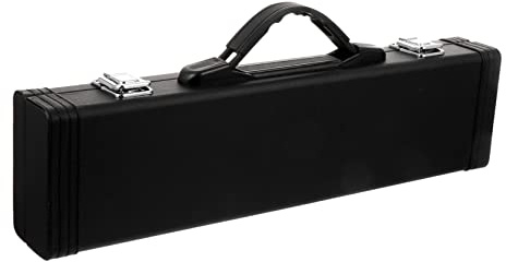 Professioneller Flötenkoffer mit Schnalle, Tragbar, Schwarz | Pu Leder, Ergonomische Form, Griff zum Anheben, Geeignet für Flöte, Kompaktes Design
