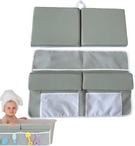 Knäbänk, babybadkar knäbänk | 2 x halkfri mjuk badkar-knäbänk-badkarsdyna | armbågs- och knäskydd, badkar-knämatta för glatt bad med barn och hem