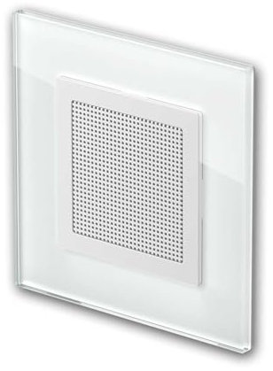 TEM Altavoz Adicional LOGIQ, para Ampliar la Radio empotrada LOGIQ, Funcionamiento Mono, Profundidad de instalación 32 mm, se Entrega con Marco de Cristal Prime, Blanco