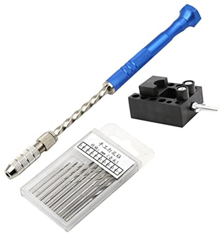HYTROVE Trapano Manuale Con Morsa Da Banco Incluse Punte Da Trapano Utensile Da Per Hobby Lavori Di Precisione Modellismo e Costruzione Di Utensili