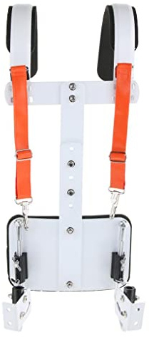 Snare Drum Carrier Bass Drum Schultergurt Harness Percussion Instrument Gürtel Einstellbare Höhe mit verdicktem Schwamm Schulterpolster Weiß