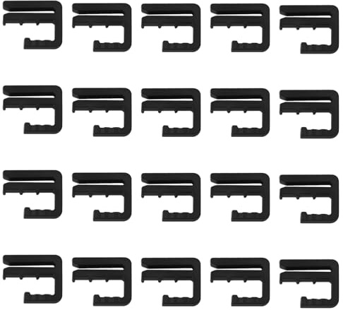 AOROPS Verstellbare Nagelfreie Taillenschnallen, 20 Stück Hosen Expander Button, Abnehmbarer Jeansknopf Hosen Clips Nähfreiknopf Button Pins Hosen Enger Machen Clip(Schwarz)
