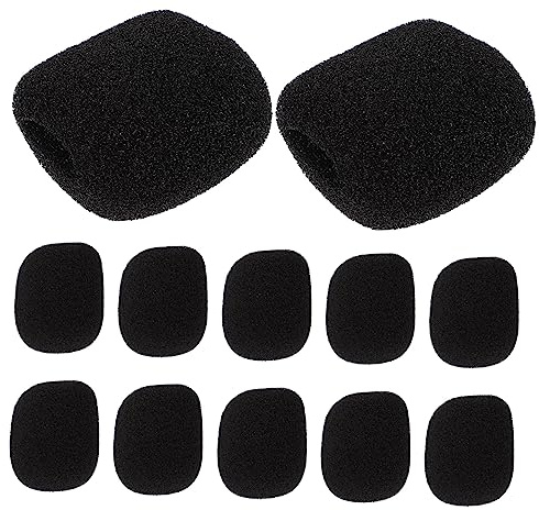 HYTROVE 100pcs Blowout Mic Sponge Covers for Lapel Microphone Windproof Protection Soft Material for Headset Mic Usage