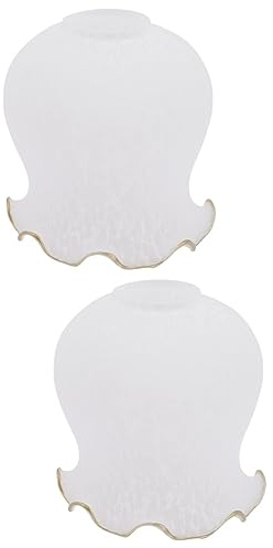 Operitacx 2 Pièces Abat Jour Verre Forme de Fleur pour Lampe Murale et Plafonnier Éclairage Décoratif Élégant pour Salon Chambre Bar