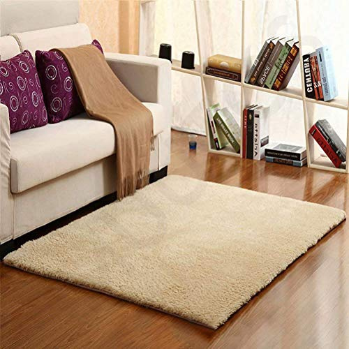 Alfombra de lana de oveja sintética suave, antideslizante, ideal para decoración del hogar, 60 x 110 cm, acogedora y elegante para cualquier espacio