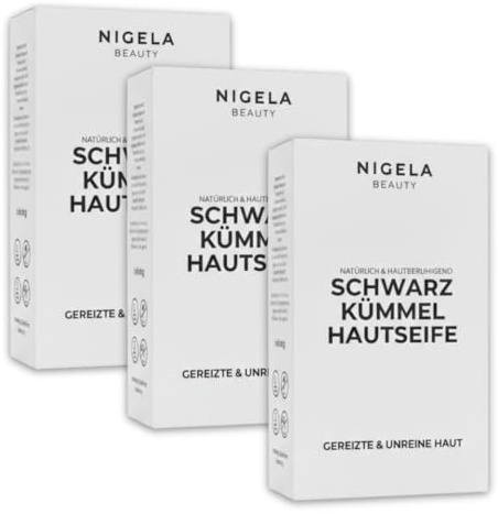 Nigela Schwarzkümmel Hautseife | Naturseife mit Schwarzkümmelöl | 3 Stück