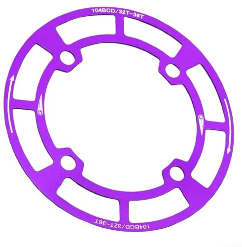 Protector de plato de bicicleta de montaña 104BCD, cubierta de piñón, protector de disco, accesorio de protección de anillo de cadena redonda (morado)