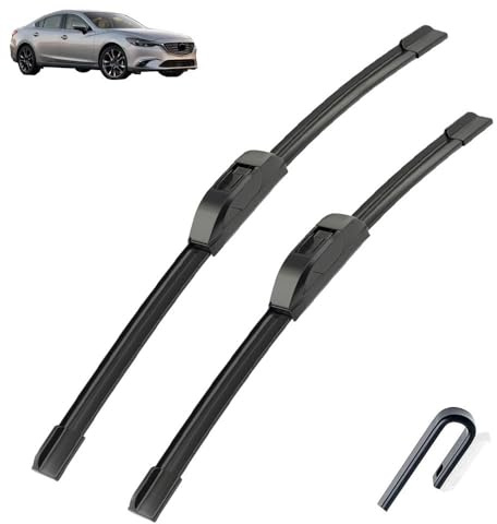 HYFJM Front Wiper Blades for Ma&zda 6 GJ1 GL MK3 2012-2017 Windshield Wiper Blades, Window Cleaning, Rainproof Wipers, 24+18
