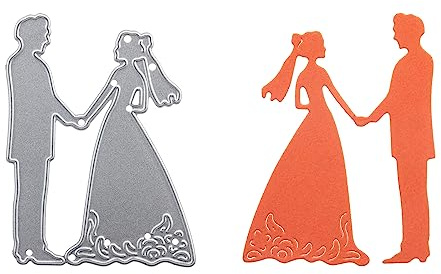 Stanzenshop Stanzschablone Brautpaar, Stanzschablone Hochzeit, Stanzschablone Einladung, Stanzformen, Schablonen, Scrapbooking, Kartenherstellung, DIY, Prägeschablonen