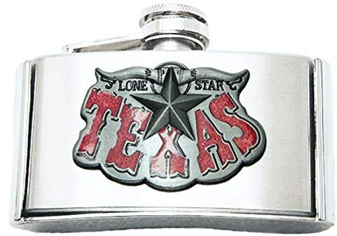 Stars und Stripes Texas-Gürtelschnalle mit herausnehmbarem Flachmann