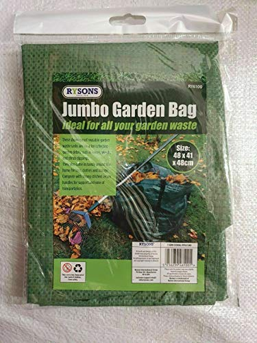HEAVY DUTY JUMBO LARGE GARDEN WASTE BAG REFUSE SACK HANDLES REUSABLE SHOWERPROOF Strong Fabric and Handles - Heavy Duty Garden/Green Waste Sacks