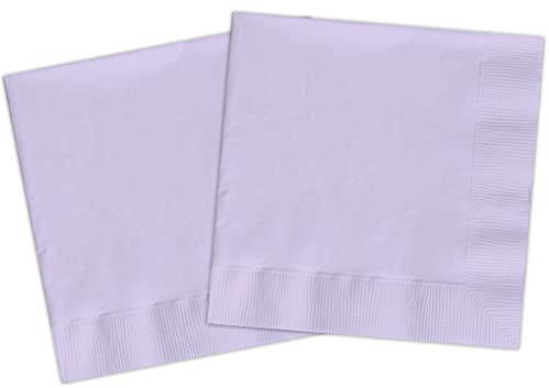 FSC Kompostierbare Papierservietten (33x33cm, Doppelschleier), 20 Stück, Lavendelviolett