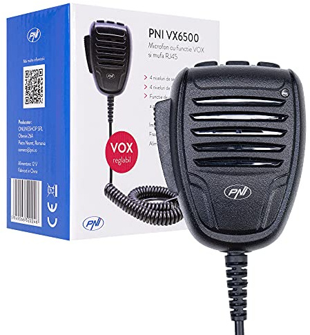 PNI VX6500 Mikrofon mit VOX-Funktion, mit RJ11-Buchse, für CB-Funk CB HP 6500 HP 7120