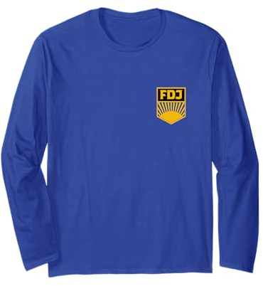 FDJ Shirt Blau Original DDR Nicki Langarmshirt
