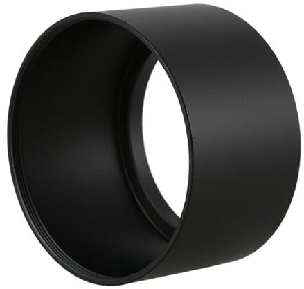 52MM PARALUCE METALLO NERO BLACK per TELEOBIETTIVO metal lens hood telephoto alluminio teleobiettivi tele obiettivo lente ottica parasole diametro filtro 52 MM compatibile tappo filtro