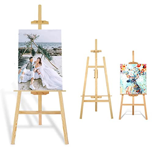 Staffelei Hochzeit, Staffelei Holz Groß 150cm, Klappbar und Höhenverstellbar, Leinwand Ständer Staffelei für Malerei & Displaying, Hochzeitsplaner, Staffelei für Kunstmalerei Und Außenwerbung Geeignet