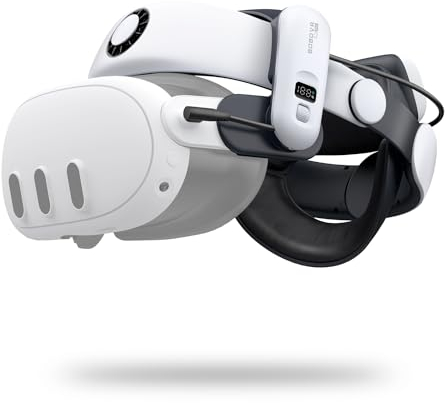 BOBOVR S3 Pro Strap mit Akku Accessories,Kompatibel mit Meta Quest 3/Quest 3S,Luftkühlungssystem und 10000 mAh Hot Swap Akku