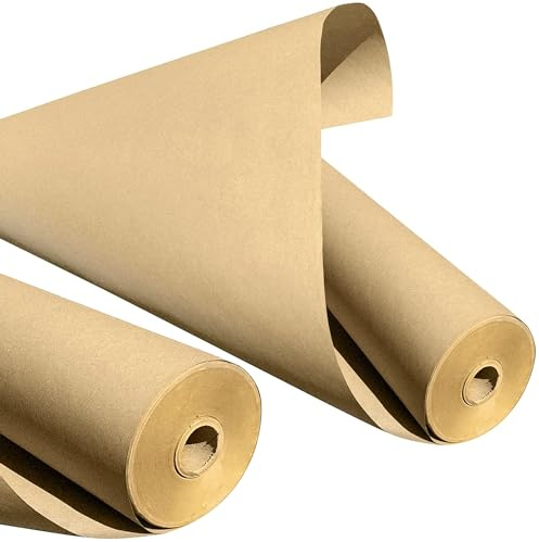 Kraft Paper Rolls Multipurpose Brown Wrapping Paper Perfect for Gift Wrapping, Parcel Packing, Arts & Craft 500mm, 600mm, 750mm, 900mm & 1000mm (600mm x 100m)