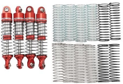 Dilwe RC-Stoßdämpfer-Set, 4 Stoßdämpfer | 12 Feder, RC-Stoßdämpfer-Dämpfer für RC-Auto