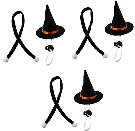 BESPORTBLE 3sätze Süßer -Hexe Halstuch Für Halloween-Dekoration Verstellbares Kostüm Für Hunde Und Katzen Für Fotoshootings Und Festliche Anlässe