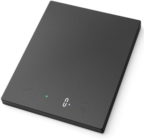 Homebuds 10kg Báscula Cocina Alta Precisión en 1g, Nuestra Propia Peso de Cocina Fábrica Profesional DESDE 2001, Balanza Cocina para Cocinar y Hornear, LED, 3*AAA Incluidas, Negro