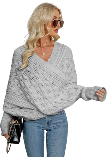Aublinto Pullover Schal Gestrickter Zopfmusterschal Schal mit Ärmeln für Frauen gestrickter Zopfmuster-umhang Bolero Damen Multifunktionaler Schal Pullover mit Ärmel Lange Wraps Schals Winter Herbst