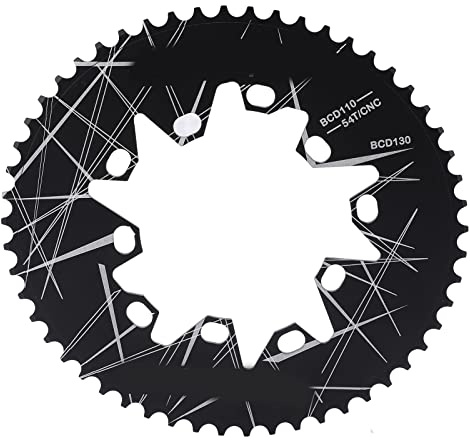 Ovales Fahrradkettenblatt, 110/130 Mm BCD, Ovales Kettenblatt, 54 Zähne, Schmales Breites Kettenblatt für 7-, 8-, 9- und 10-Gang-Straßenfalträder