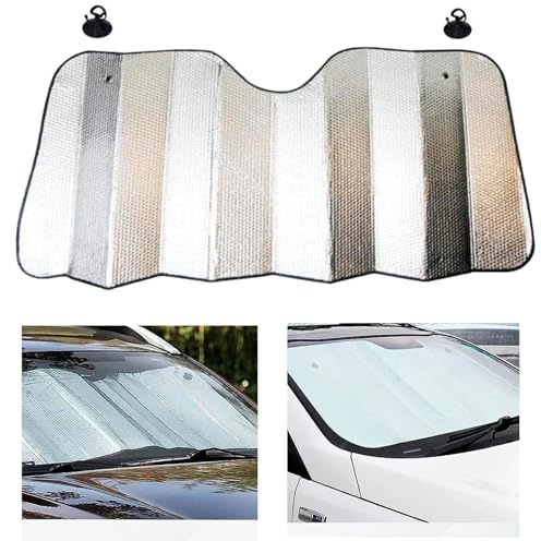 Prelisee Sonnenschutz Auto Frontscheibe Frontscheibenabdeckung Auto Silber