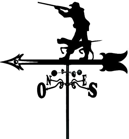 Veleta para cazador de techo, barra de montaje de techo de paleta meteorológica, indicador de dirección, soporte de metal para exteriores, herramientas de medición rofessionales, decoración de patio