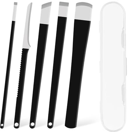 SUNNIFLY Kit Pedicure Professionale, Set Strumenti per Calli e Unghie con Bisturi, Credo e Raschietto, Attrezzi per Pedicure Domestico e Professionale, Con Custodia Portatile