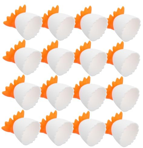 Luxshiny 20 Piezas Bandeja De Huevos De Plástico Para Desayuno Hueveras Decorativas Forma De Pollo Para Huevos Duros Expositores De Dibujos Animados Para Contenedores