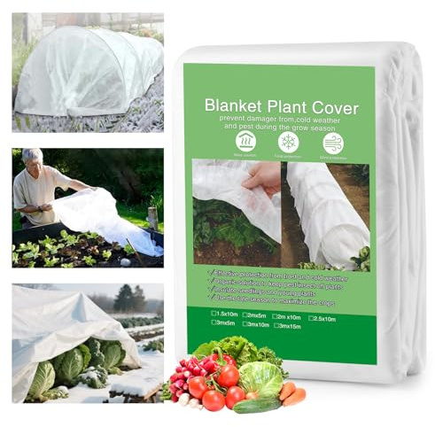 alouweekuky Telo per Piante Inverno Antigelo 3 X 10m, Telo Protezione Piante Inverno 30g/m², Cappuccio Protezione Piante Inverno Utilizzato per Le Piante per Prevenire Il Freddo e Il Gelo in Inverno