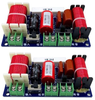 Vocdikficy 2PCS 2-Wege 250W 2500Hz-3000Hz Frequenzteiler DIY Lautsprecher Filterschaltung Heimkino HiFi Stereo Audio Crossover Einfache Installation Einfach zu Bedienen