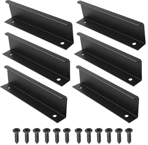 Times Mark Supporto da parete per dischi in vinile, confezione da 6 | Espositori per album in metallo nero, 30,5 cm, da parete, per vinile, CD, libri, cornici per foto e riviste