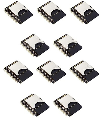 Iyalezirk 10X Adattatore SD IDE da SD A 2,5 Scheda Adattatore IDE 44 Pin Convertitore 44 Pin Convertitore Scheda di Memoria SDHC/SDXC/MMC per PC Laptop