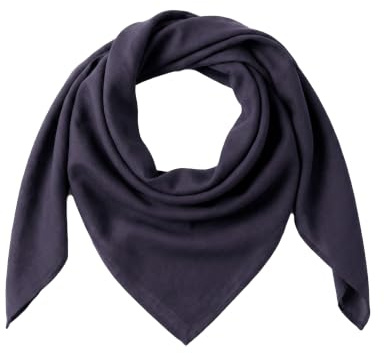 THE ART BOX Cotton Head Scarf for Women & Men, Unisex Bandana Neckerchief, Soft & Breathable, 100 x 100 cm, Navy Blue Colour