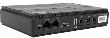 Garsent Batterie de Secours UPS, Alimentation sans Interruption 10 400 MAh avec 6 Sorties, Port LAN POE pour Routeur WiFi, Modem Téléphonique, Caméra (Prise UE)