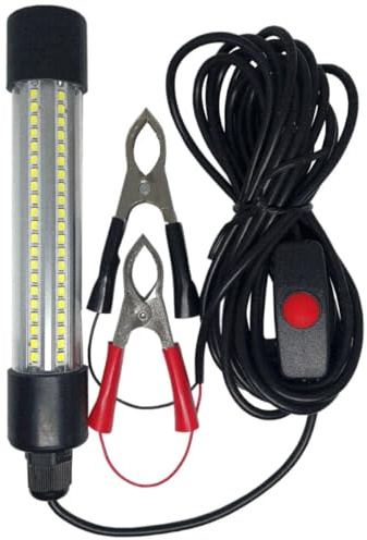 PACKOVE Lámpara de Pesca LED Sumergible 13w Luz Verde para Atraer Peces Luz Subacuática para Lubina y Calamares Suministro de Pesca Portátil