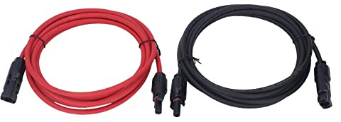 MAMJENNI Cavo di prolunga per pannello solare ad alta tensione, 4 mm² 12 AWG, IP68, impermeabile, ignifugo, resistente ai raggi UV, con connettori maschi e femminili (3 metri)