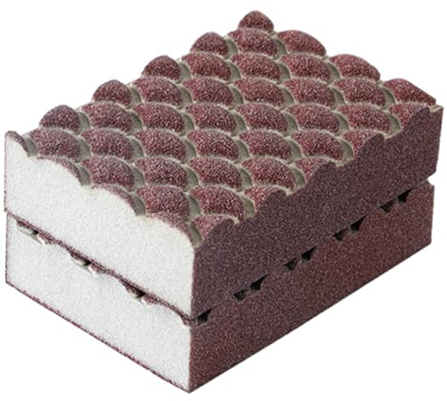 BESPORTBLE 2pcs Emery and Sponge Scrubbing Sponges Reusable Kitchen Dish Cleaner Pads Brown Multi-Function Wok for Effective Cleaning