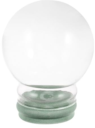 Kit de Bolas de Nieve Vacías de Vidrio 9, 9cm para Manualidades | Tapas de Goma Incluidas, Uso Interior y Decoración del Hogar, Apto para Adultos y Niños en Temporada Festiva