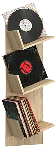 VCM CD/DVD Regal 33x26x106 cm 3 Fächer Holzwerkstoff CDs DVDs Büro | Medienregal für CDs und DVDs - Wohn- oder Medienzimmer - für Musik- und Filmliebhaber - Holzwerkstoff