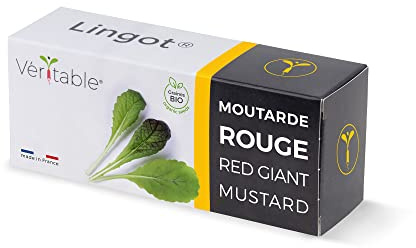 Véritable Lingot® Mostaza roja Bio - Compatible con Huerto di Interior Exky® - Recarga Lista para Usar - Sustrato con Semillas integradas