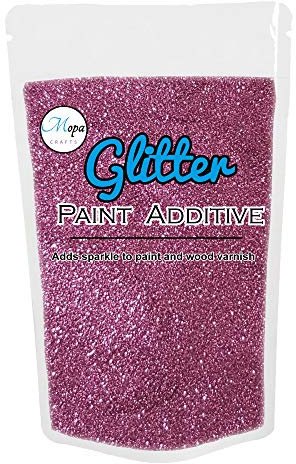 Mopa Crafts Lilac Glitter Paint Crystal Additive 100g for Emulsion Paint - for use with Interior/Exterior Wall, Ceiling, Wood, Metal, Varnish, Dead Flat, Matt, Soft Sheen or Silk Paints